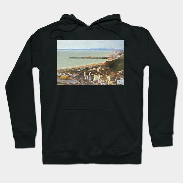 Hastings From Above as Digital Art Hoodie by IanWL